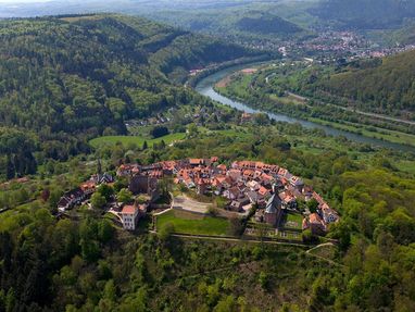 Burgfeste Dilsberg von oben