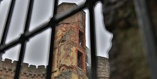 Burgfeste Dilsberg, Blick auf den Treppenturm der Hauptburg 