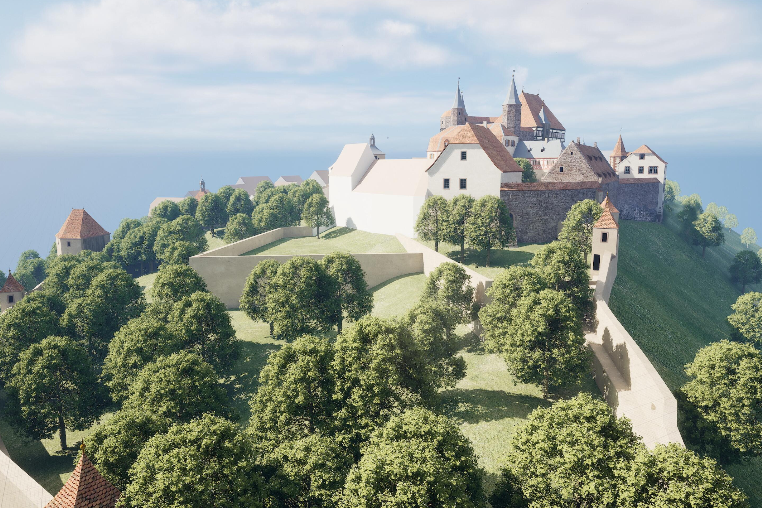 Neckargemünd, Dilsberg, Monumente 3D, Ringmauer